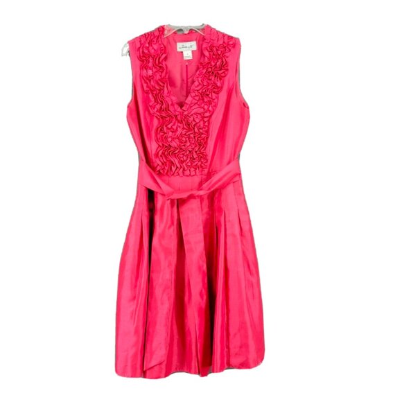 Jessica Howard Raspberry Pink Fit & Flare Dress — Size 12 - Picture 1 of 2